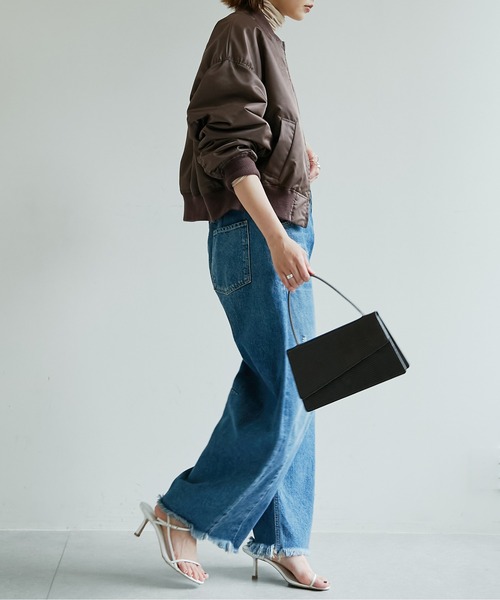 GALLARDAGALANTE（ガリャルダガランテ）の「ナイロンツイルMA-1（MA-1・レディース・ブラウン/カーキ・FREE）」の3枚目の写真