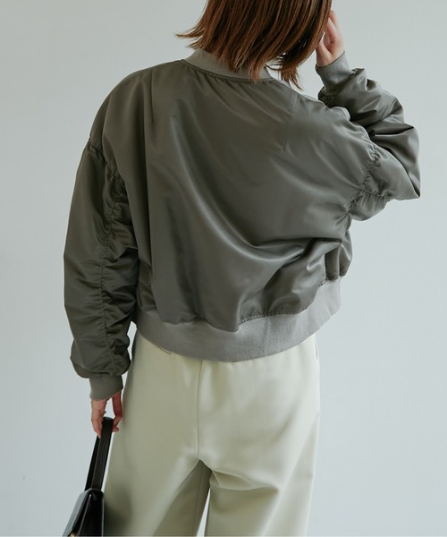 GALLARDAGALANTE（ガリャルダガランテ）の「ナイロンツイルMA-1（MA-1・レディース・ブラウン/カーキ・FREE）」の19枚目の写真