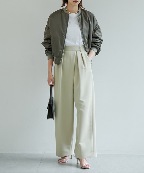 GALLARDAGALANTE（ガリャルダガランテ）の「ナイロンツイルMA-1（MA-1・レディース・ブラウン/カーキ・FREE）」の13枚目の写真