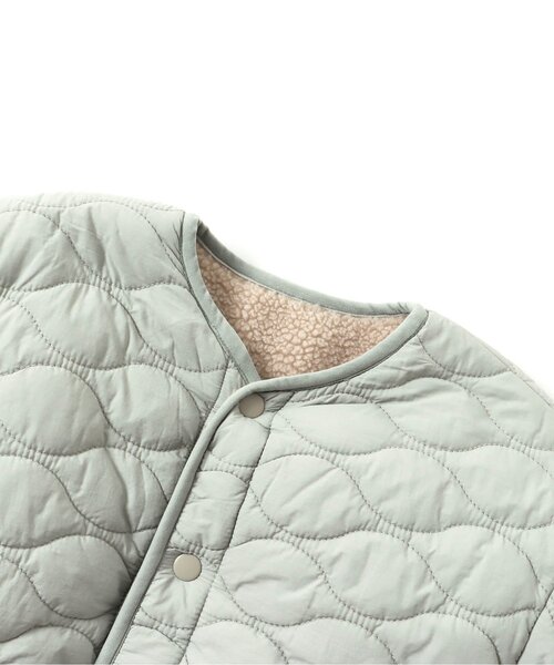 apres les cours(アプレレクール)の「【洗濯機でお洗濯OK】リバーシブルボアジャケット_ウォッシャブル(ノーカラージャケット・キッズ・ブラウン/ピンク/ミント・110/120/80/130/140/90/100)」の17枚目の写真
