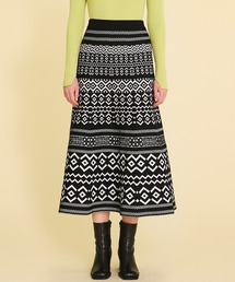 LANVIN en Bleu | en Bleuロゴジャガードスカート(スカート)