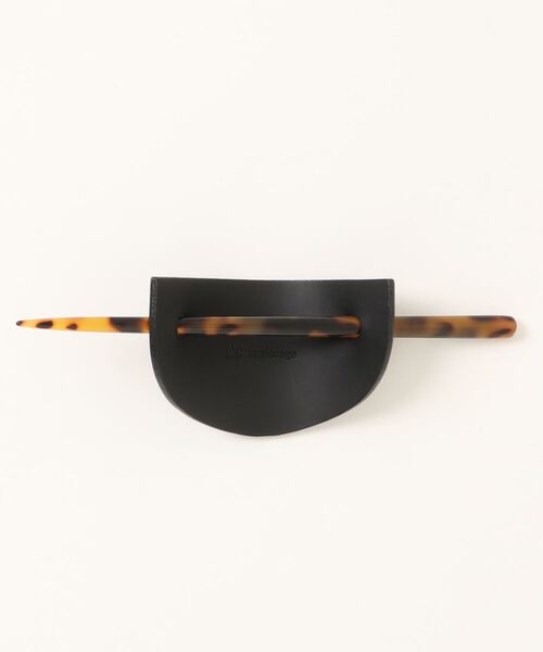 rapiecage（ラピエサージュ）の「レザーマジェステ（バレッタ/ヘアクリップ・レディース・ベージュ/ブラック・FREE）」の11枚目の写真