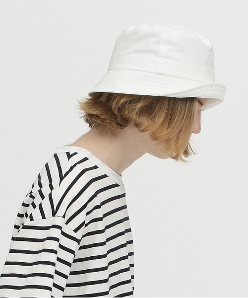 UNDECORATED（アンデコレイテッド）の「UNDECORATED アンデコレイテッド / Cotton Hat コットンバケットハット / UDS23901（ハット・メンズ・ホワイト/チャコールグレー/ブルー・1/3）」の7枚目の写真