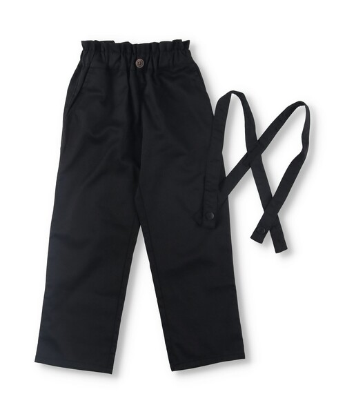 BRANSHES（ブランシェス）の「【2way】サスペンダー付きロングパンツ（チノパンツ・キッズ・キャメル/ブラック・110/100/140/150/130/120）」の16枚目の写真