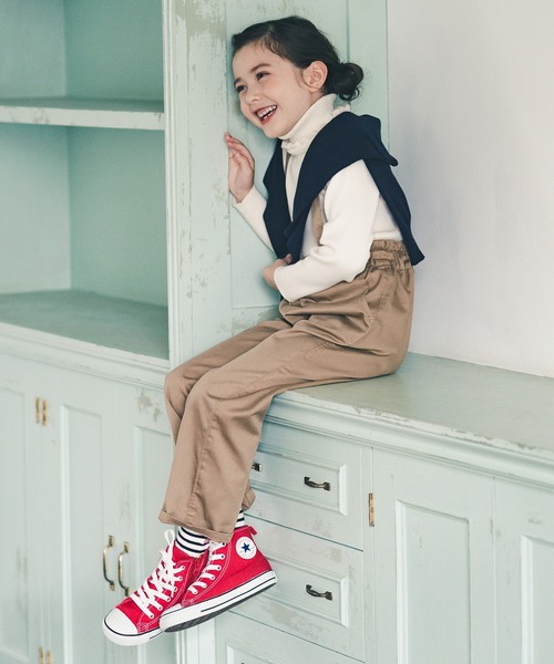 BRANSHES（ブランシェス）の「【2way】サスペンダー付きロングパンツ（チノパンツ・キッズ・キャメル/ブラック・110/100/140/150/130/120）」の11枚目の写真