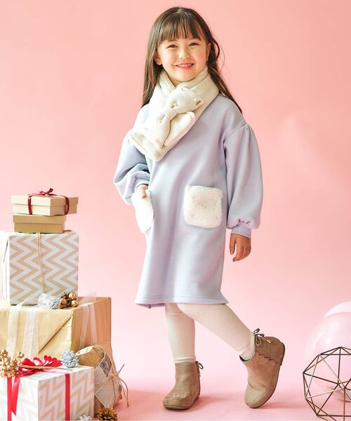 apres les cours（アプレレクール）の「スカラップリボンブーツ（ブーツ・キッズ・ベージュ/ブラウン・15 /20/18/17/19/14/16）」の9枚目の写真