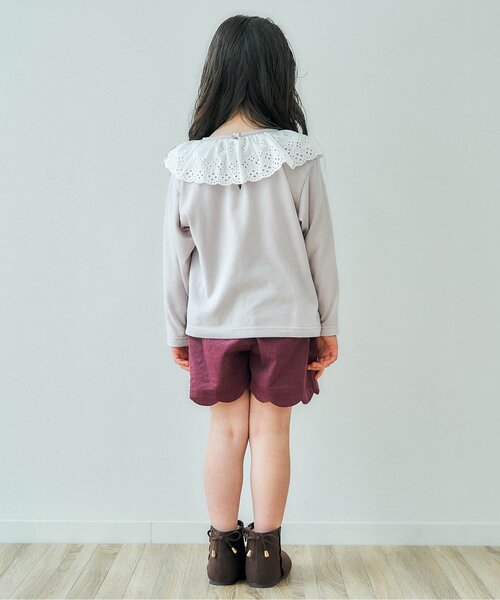 apres les cours（アプレレクール）の「スカラップリボンブーツ（ブーツ・キッズ・ベージュ/ブラウン・15 /20/18/17/19/14/16）」の11枚目の写真