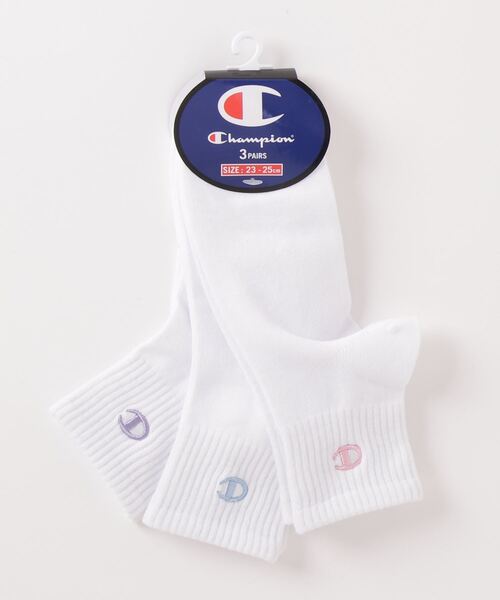 Champion(チャンピオン)の「【Champion/チャンピオン】レディース 【3足組】クォーターレングスソックス 刺繍ロゴ【ノンパイル】(ソックス/靴下・レディース・ホワイト/ブラック/その他/シルバーグレー・SMALL)」の13枚目の写真