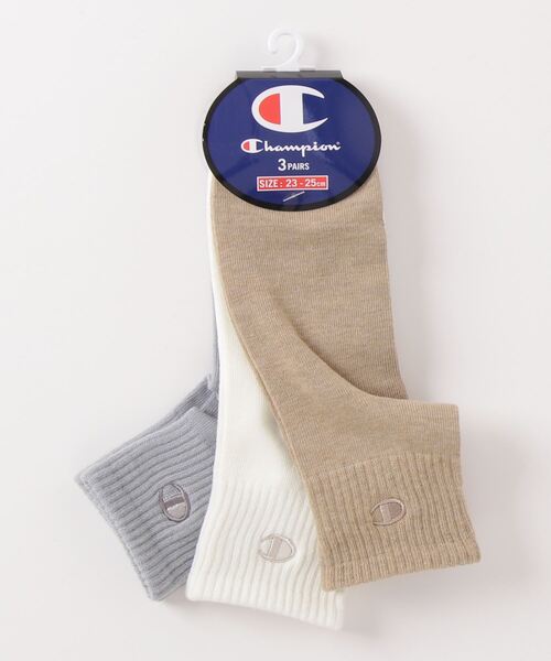 Champion(チャンピオン)の「【Champion/チャンピオン】レディース 【3足組】クォーターレングスソックス 刺繍ロゴ【ノンパイル】(ソックス/靴下・レディース・ホワイト/ブラック/その他/シルバーグレー・SMALL)」の15枚目の写真