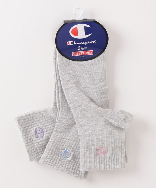 Champion(チャンピオン)の「【Champion/チャンピオン】レディース 【3足組】クォーターレングスソックス 刺繍ロゴ【ノンパイル】(ソックス/靴下・レディース・ホワイト/ブラック/その他/シルバーグレー・SMALL)」の16枚目の写真