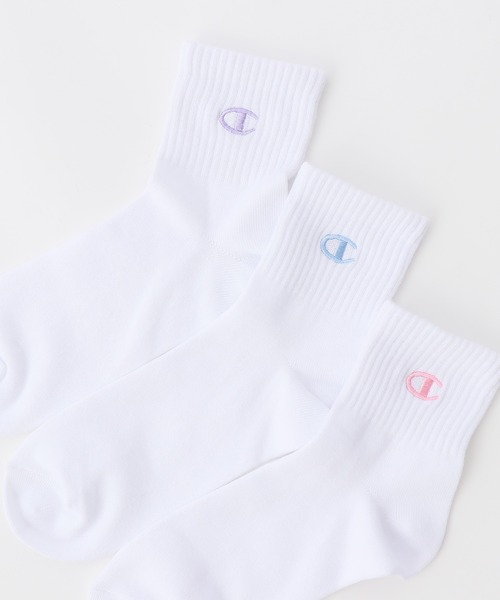 Champion(チャンピオン)の「【Champion/チャンピオン】レディース 【3足組】クォーターレングスソックス 刺繍ロゴ【ノンパイル】(ソックス/靴下・レディース・ホワイト/ブラック/その他/シルバーグレー・SMALL)」の6枚目の写真