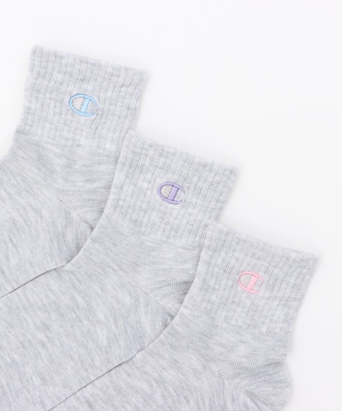 Champion(チャンピオン)の「【Champion/チャンピオン】レディース 【3足組】クォーターレングスソックス 刺繍ロゴ【ノンパイル】(ソックス/靴下・レディース・ホワイト/ブラック/その他/シルバーグレー・SMALL)」の10枚目の写真