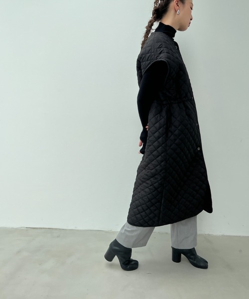 y/m by misato（イムバイミサト）の「キルティングロングジレ（その他アウター・レディース・ブラック/カーキ/アイボリー・FREE）」の12枚目の写真