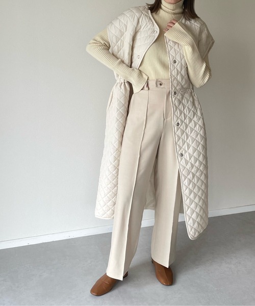 y/m by misato（イムバイミサト）の「キルティングロングジレ（その他アウター・レディース・ブラック/カーキ/アイボリー・FREE）」の22枚目の写真