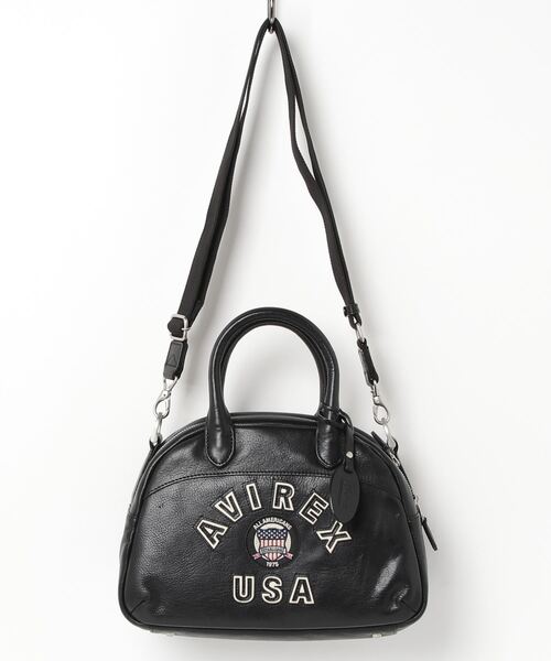 AVIREX バーシティーレザーミニボストンバッグ AVIREX｜《直営店限定》VARSITY LEATHER MINI-BOSTON BAG/ バー
