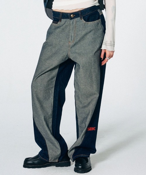 SCULPTOR（スカルプター）の「Reverse Block Denim Pants