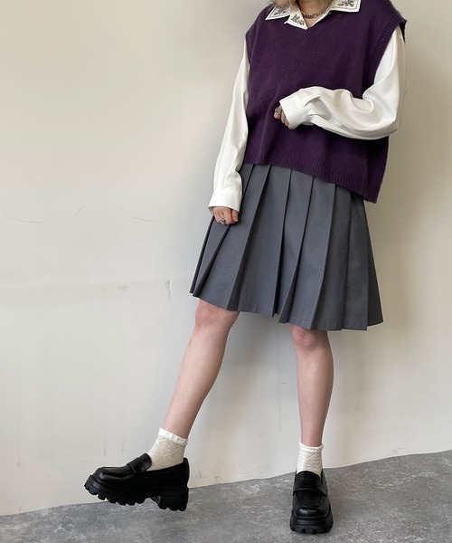 179/WG(イチナナキュウダブルジー)の「厚底ローファー(ローファー・レディース・オフホワイト/ブラック・M/L)」の6枚目の写真