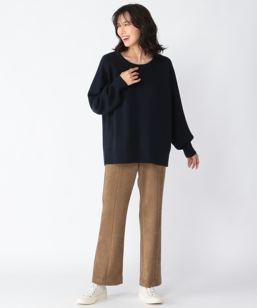 BARNYARDSTORM（バンヤードストーム）の「BARNYARDSTORM / スウェットライクニット（ニット/セーター・レディース・ベージュ/ネイビー/オフホワイト/ピンクベージュ・1/2/0）」の20枚目の写真