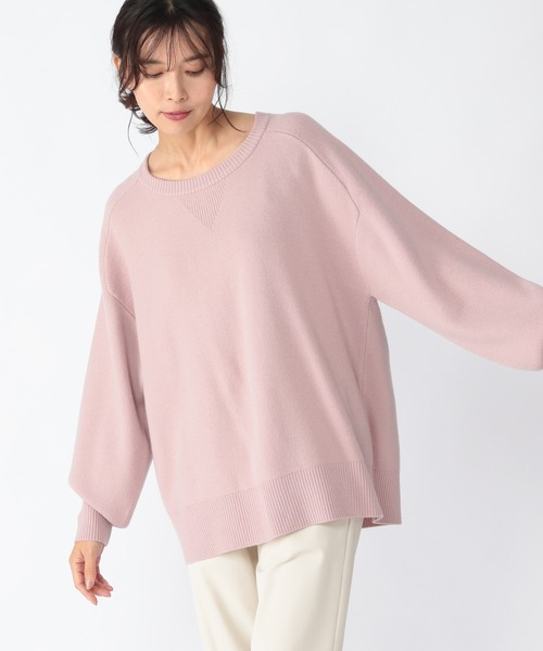 BARNYARDSTORM（バンヤードストーム）の「BARNYARDSTORM / スウェットライクニット（ニット/セーター・レディース・ベージュ/ネイビー/オフホワイト/ピンクベージュ・1/2/0）」の5枚目の写真