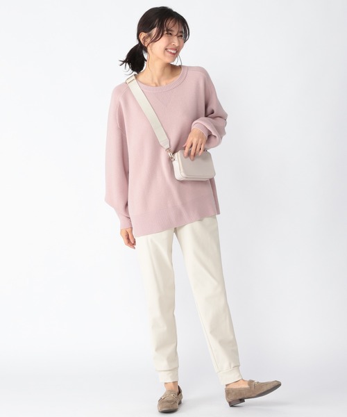 BARNYARDSTORM（バンヤードストーム）の「BARNYARDSTORM / スウェットライクニット（ニット/セーター・レディース・ベージュ/ネイビー/オフホワイト/ピンクベージュ・1/2/0）」の14枚目の写真