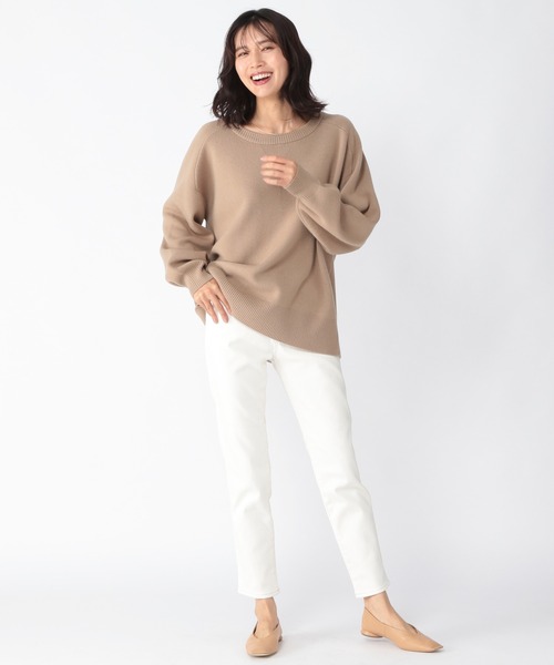 BARNYARDSTORM（バンヤードストーム）の「BARNYARDSTORM / スウェットライクニット（ニット/セーター・レディース・ベージュ/ネイビー/オフホワイト/ピンクベージュ・1/2/0）」の21枚目の写真