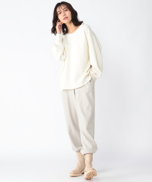 BARNYARDSTORM（バンヤードストーム）の「BARNYARDSTORM / スウェットライクニット（ニット/セーター・レディース・ベージュ/ネイビー/オフホワイト/ピンクベージュ・1/2/0）」の17枚目の写真