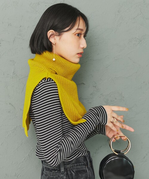 coen(コーエン)の「タートルニットスヌード(ネックウォーマー/スヌード・レディース・オフホワイト/グレー/ライム/ベージュ・FREE)」の16枚目の写真