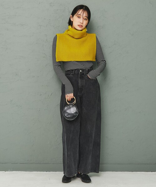 coen(コーエン)の「タートルニットスヌード(ネックウォーマー/スヌード・レディース・オフホワイト/グレー/ライム/ベージュ・FREE)」の17枚目の写真