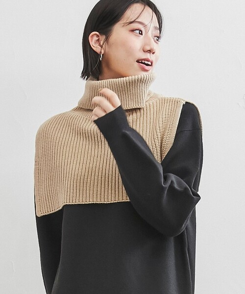 coen(コーエン)の「タートルニットスヌード(ネックウォーマー/スヌード・レディース・ベージュ/グレー/ライム/オフホワイト・FREE)」の12枚目の写真