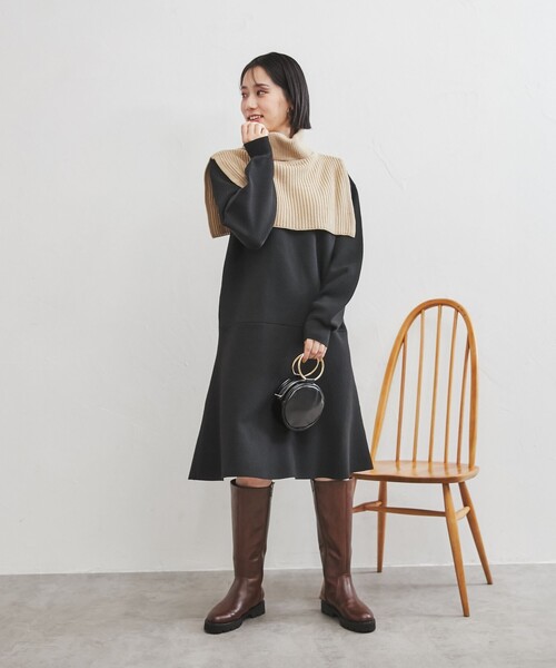 coen(コーエン)の「タートルニットスヌード(ネックウォーマー/スヌード・レディース・ベージュ/グレー/ライム/オフホワイト・FREE)」の11枚目の写真