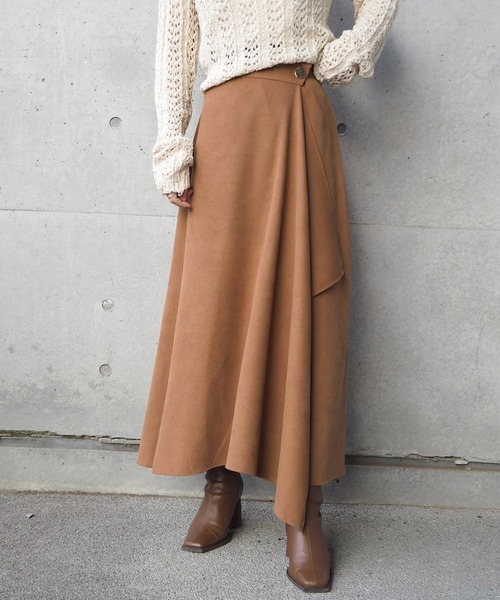wrap flare skirt/ラップフレアスカート