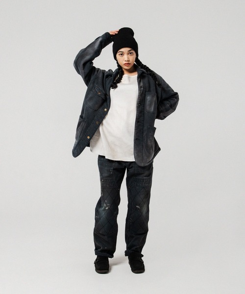 BOW WOW（バウワウ）の「FORGE PAINTER PANTS（デニムパンツ・メンズ・ブラック系その他・L/XXXL）」の4枚目の写真
