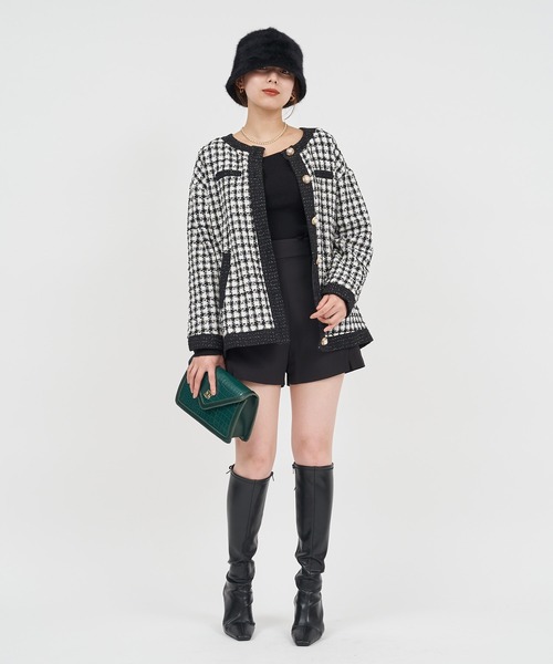 ROYAL PARTY(ロイヤルパーティー)の「ミニスリットショートパンツ(その他パンツ・レディース・ベージュ/オフホワイト/ブラック・FREE)」の19枚目の写真