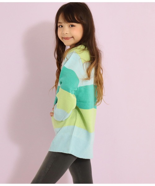 ANAP kids(アナップキッズ)の「カラフルボーダーニットチュニック(ニット/セーター・キッズ・その他/ミント/ラベンダー・110cm/120cm/130cm)」の8枚目の写真