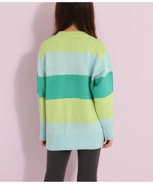 ANAP kids(アナップキッズ)の「カラフルボーダーニットチュニック(ニット/セーター・キッズ・その他/ミント/ラベンダー・110cm/120cm/130cm)」の10枚目の写真