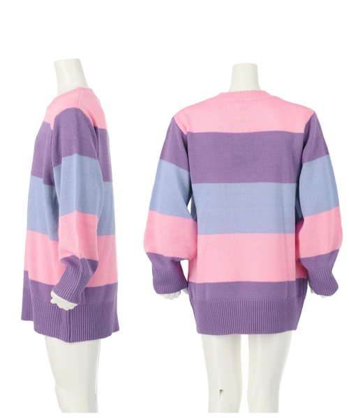 ANAP kids(アナップキッズ)の「カラフルボーダーニットチュニック(ニット/セーター・キッズ・その他/ミント/ラベンダー・110cm/120cm/130cm)」の6枚目の写真