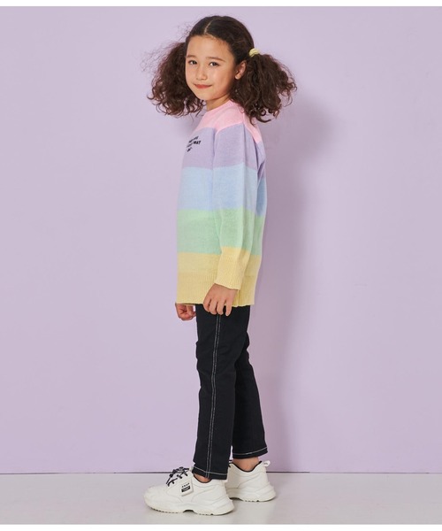 ANAP kids(アナップキッズ)の「カラフルボーダーニットチュニック(ニット/セーター・キッズ・その他/ミント/ラベンダー・110cm/120cm/130cm)」の16枚目の写真