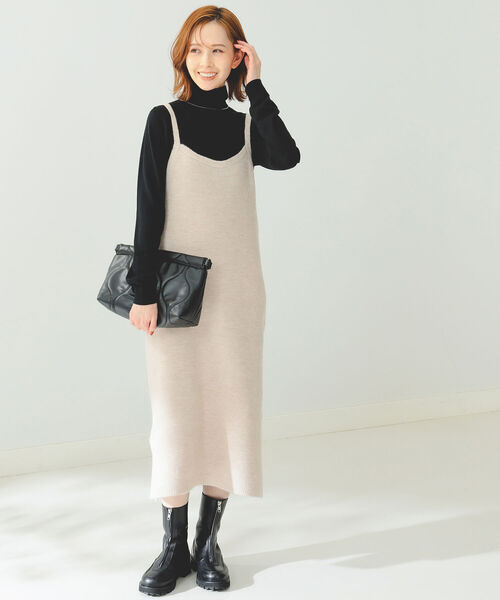 B:MING by BEAMS（ビーミングバイビームス）の「B:MING by BEAMS / ニットカーディガン × キャミワンピース（ワンピース・レディース・グレー/ベージュ/オレンジ・FREE）」の10枚目の写真
