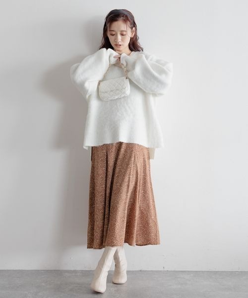 mysty woman（ミスティウーマン）の「マチフレアーエンパイアワンピース 170696（ワンピース・レディース・ブラック/ベージュ/ブラウン・FREE）」の11枚目の写真