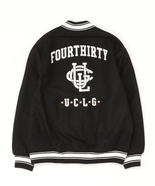 430(フォーサーティ)の「【430】WOOL STUDIUM JACKET(スタジャン・メンズ・ブラック・2/3/1)」の2枚目の写真