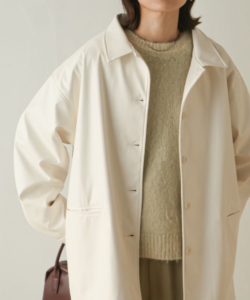 Chillfar（チルファー）の「オーバーフェイクレザージャケット（ブルゾン・レディース・カーキ/ブラック/アイボリー/ブラウン・FREE）」の5枚目の写真