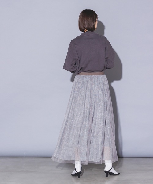 hunch(ハンチ)の「【静電気防止】ドッキングニット(ニット/セーター・レディース・チャコール/ブラック/ブラック×ホワイト・FREE)」の11枚目の写真