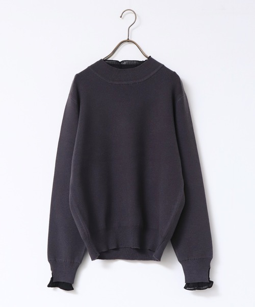 hunch(ハンチ)の「【静電気防止】ドッキングニット(ニット/セーター・レディース・チャコール/ブラック/ブラック×ホワイト・FREE)」の17枚目の写真