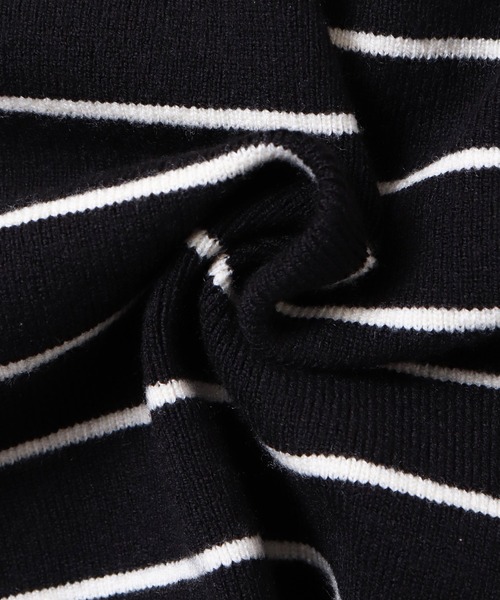 hunch(ハンチ)の「【静電気防止】ドッキングニット(ニット/セーター・レディース・チャコール/ブラック/ブラック×ホワイト・FREE)」の18枚目の写真