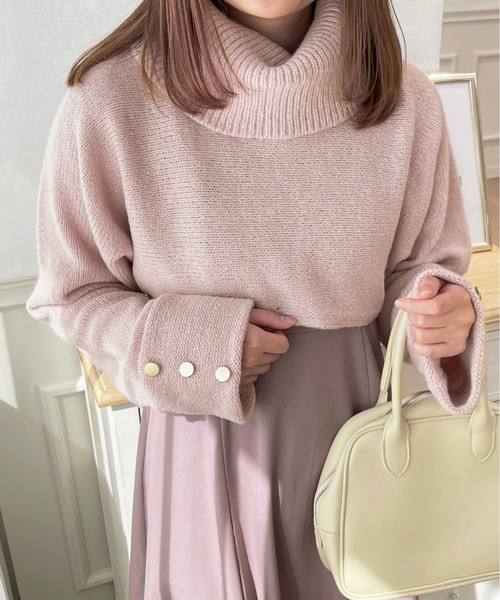 apres jour（アプレジュール）の「オフタートルショートニット【ZOZOTOWN限定アイテム】（ニット/セーター・レディース・アイボリー/ベージュ/ボルドー/ピンクベージュ・X-LARGE/フリー）」の22枚目の写真