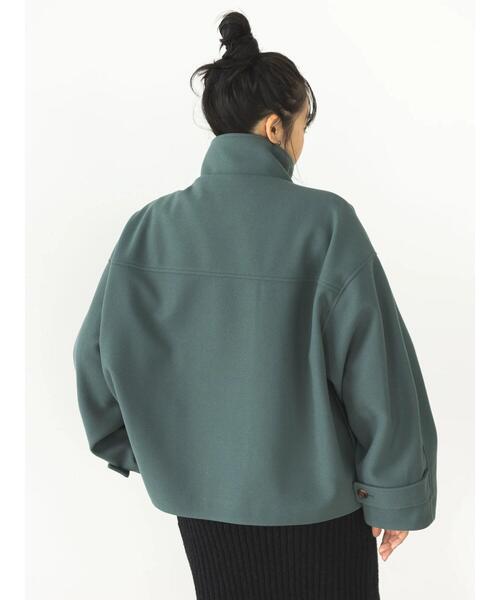 koe（コエ）の「スタンドカラーショートコート（その他アウター・レディース・グリーン/ベージュ/ブラック・FREE）」の5枚目の写真