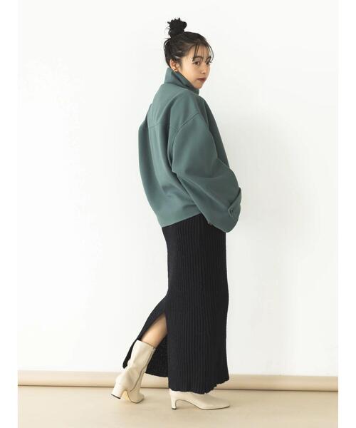 koe（コエ）の「スタンドカラーショートコート（その他アウター・レディース・グリーン/ベージュ/ブラック・FREE）」の9枚目の写真