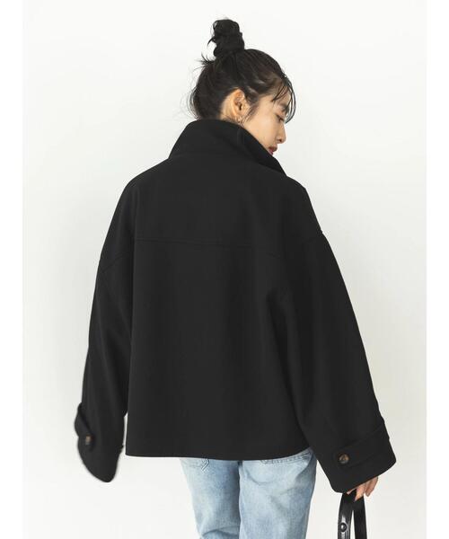 koe（コエ）の「スタンドカラーショートコート（その他アウター・レディース・グリーン/ベージュ/ブラック・FREE）」の12枚目の写真