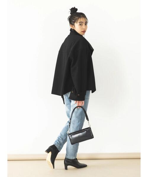 koe（コエ）の「スタンドカラーショートコート（その他アウター・レディース・グリーン/ベージュ/ブラック・FREE）」の14枚目の写真