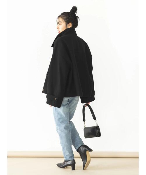 koe（コエ）の「スタンドカラーショートコート（その他アウター・レディース・グリーン/ベージュ/ブラック・FREE）」の15枚目の写真